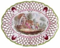 Lot 150 - Faience pierced oval dish