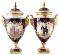 Lot 182 - Coalport Queen Elizabeth II vase and a city of