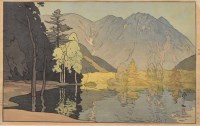 Lot 241 - Hiroshi Yoshida, Hodakadake, signed japanese woodblock print.