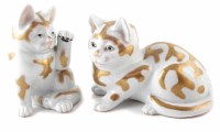 Lot 247 - Two 19th century Kutani cats