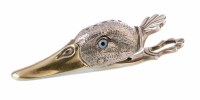 Lot 268 - Silver and silver gilt duck's head paper clip