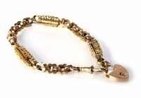 Lot 329 - A Victorian 9ct gold fancy link bracelet complete