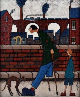 Lot 355 - Albert Barlow, Ay Mister Where's Yer Parrot, acrylic.