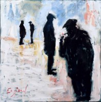 Lot 367 - F.J. England, Last Fag, oil.