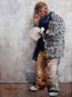 Lot 378 - Stephen Wild, Looking for a Job, oil.