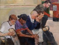 Lot 417 - Stephen Wild, What Shall we do Now?, oil.