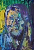 Lot 423 - J.L. Isherwood, The Brooch on Old Woman, oil.