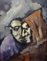 Lot 424 - José Echave, Two head studies, oil.
