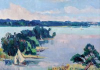 Lot 436 - Immanuel Meyer-Pyritz, Wannsee, Berlin, Germany, oil.