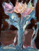 Lot 437 - Tadeusz Was, Flowers, mixed media.