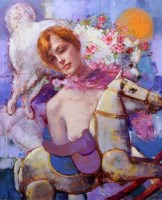 Lot 441 - Bohuslav Barlow, Laura - Memories, oil.