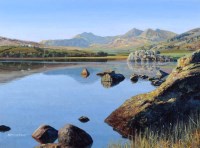 Lot 442 - Robert Fraser, Summer in Snowdonia, acrylic.