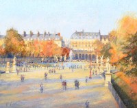 Lot 461 - Bob Richardson, The Tuileries Garden, Paris, pastel.