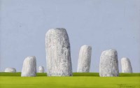 Lot 484 - Trevor Grimshaw, Stone Circle, gouache.