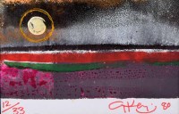 Lot 506 - Geoffrey Key, Sunset, signed block print.