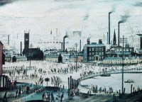 Lot 507 - After L.S. Lowry, An Industrial Town, signed print.