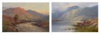 Lot 518 - L. Richards, 19th century, Highland scenes, a pair, oil on canvas (2).