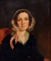 Lot 535 - English School, 19th century, Female portrait, oil.