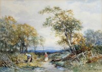 Lot 544 - David Bates, Gleanings by the Way, West Malvern, watercolour.