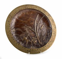 Lot 605 - Belgian bronze plaque