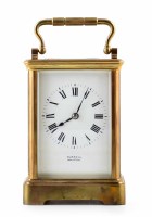 Lot 612 - A late 19th century English carriage clock