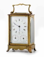 Lot 616 - A 19th century German carriage clock