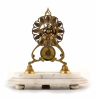 Lot 617 - A Victorian skeleton clock