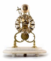 Lot 618 - A mid 19th century decorative skeleton clock