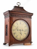 Lot 620 - A late 18th century mahogany bracket clock