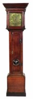 Lot 637 - A late 18th century country-made long-case clock with matched movement