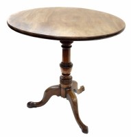 Lot 656 - George III mahogany tip table.