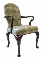 Lot 683 - George III open arm chair.
