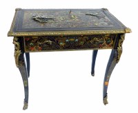Lot 695 - 19th century French Boulle side table.