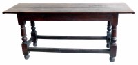Lot 698 - 17th century design oak side table.