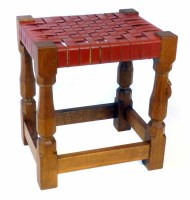 Lot 699 - Robert Mouseman Thompson stool.