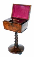 Lot 702 - Victorian Pollard oak teapoy.