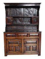 Lot 703 - 17th century oak dresser.