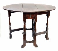 Lot 706 - 17th century gate-leg supper table