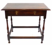 Lot 716 - 19th century oak side table.