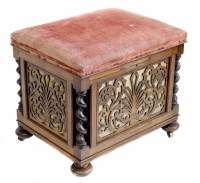 Lot 723 - Victorian Canterbury stool.