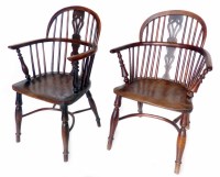 Lot 741 - Two 19th century Windsor chairs