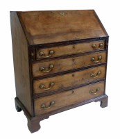 Lot 742 - George III Yew wood bureau.