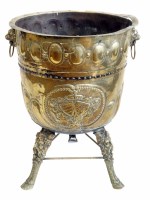 Lot 745 - 19th century brass log bin.