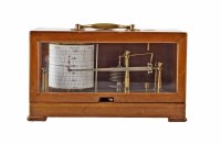 Lot 22 - Victorian mahogany framed barograph by Negretti & Zambra