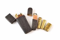Lot 28 - A set of shagreen cased travelling items