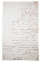 Lot 44 - Admiral Sir Robert Calder, signed letter dated