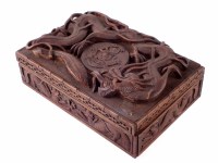 Lot 57 - Carved Duke of Wellington regiment box.