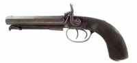Lot 60 - William Powell Liverpool 54 bore double barrel percussion pistol