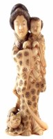 Lot 151 - Japanese ivory Okimono Woman