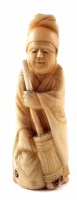 Lot 169 - Meiji or later Japanese ivory Jittoku